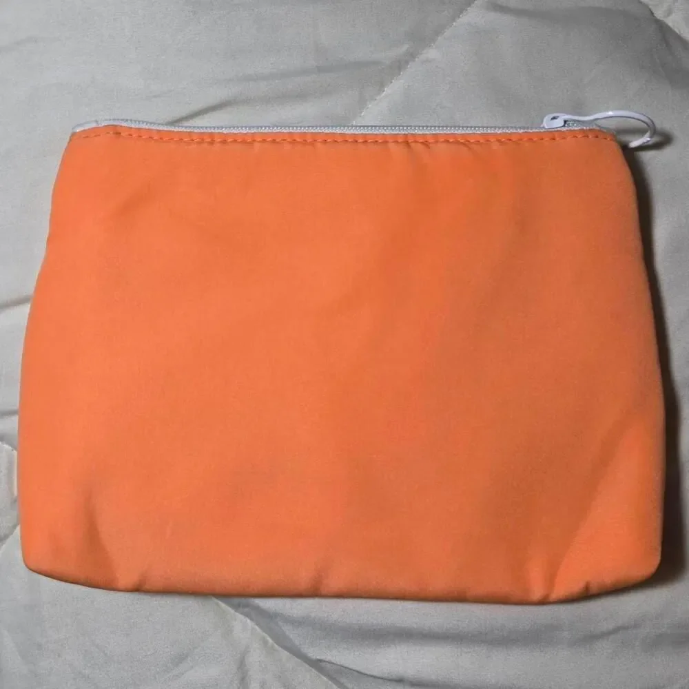 MaggiB Orange & White Kitsch Cat Zip Up Pouch